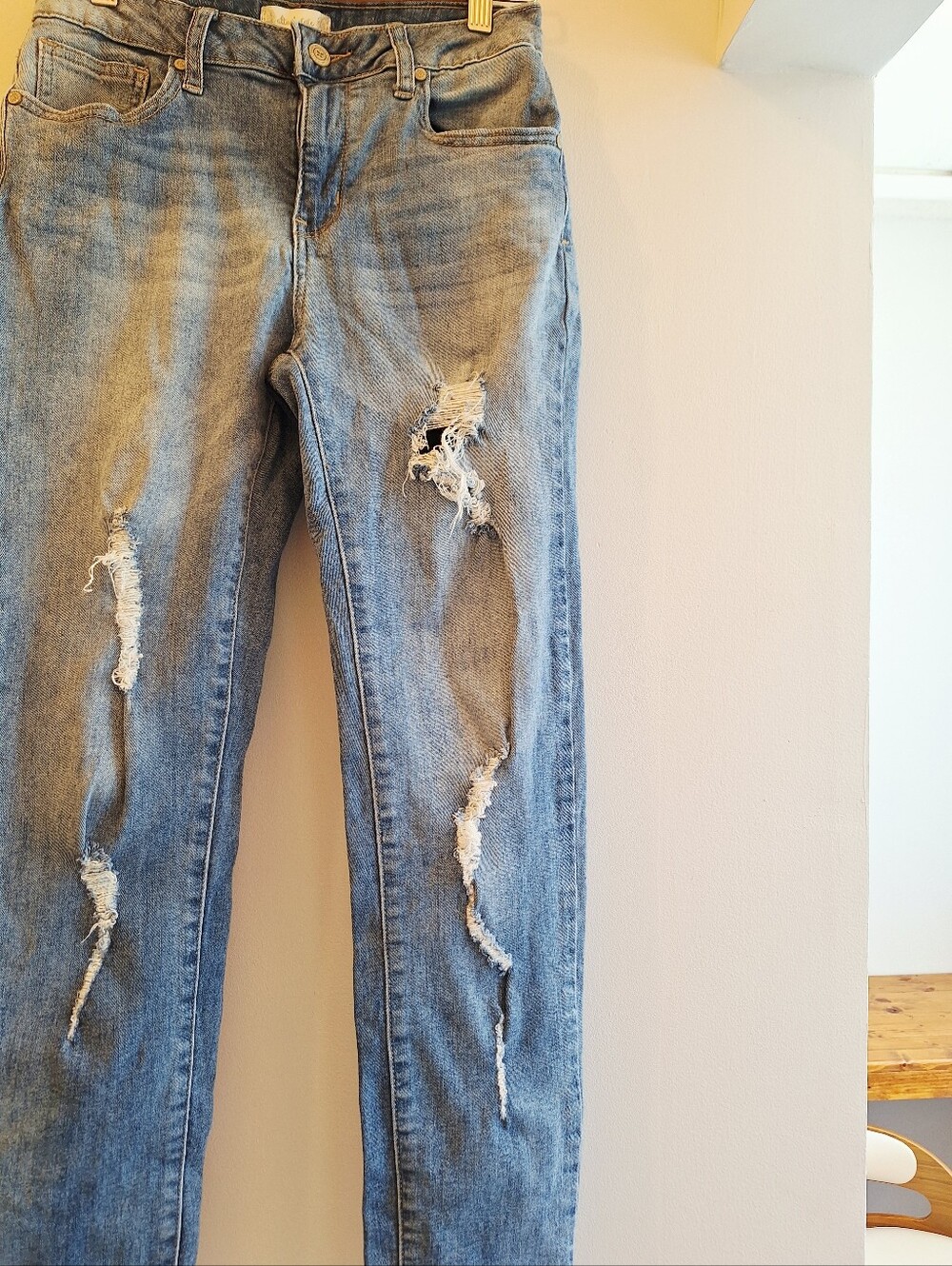 Altar'd State Light Wash High Waisted Distressed Jeans - Size 26 - Picture 4 of 6